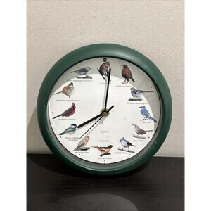 Vintage 1997 MFA Audubon Quartz 8" Singing Bird Wall Clock Works
